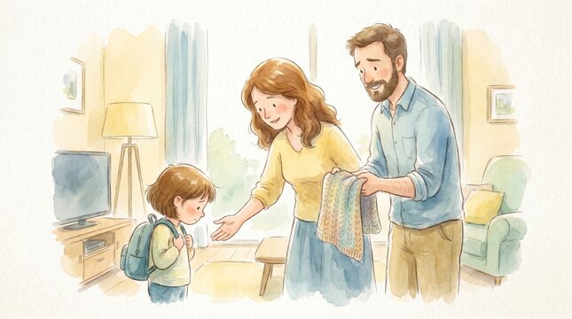 Welcoming a stepchild into a blended family with tentative warmth and new relationships forming