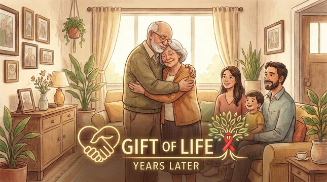 Bone marrow transplant donor meeting recipient years later in a profound gift of life