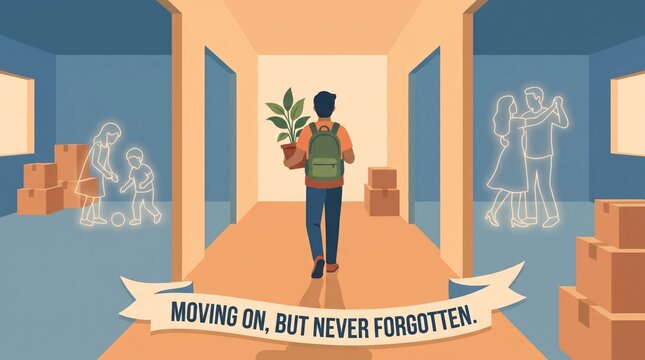 Last day in a beloved house, walking through empty rooms as memories linger