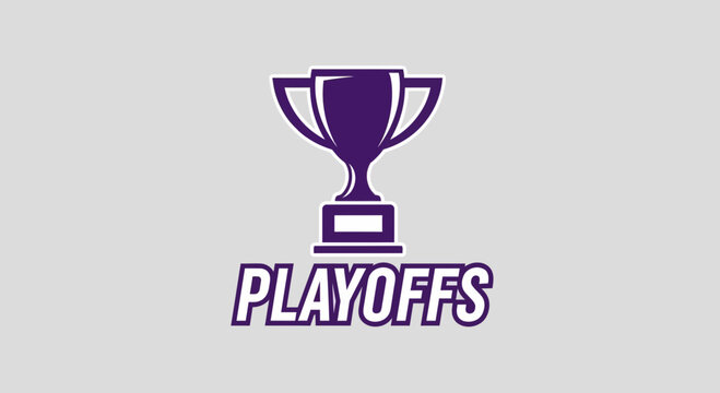 Trophy And Playoff Graphic Representing Championship, Success, And Competition Victory Celebration