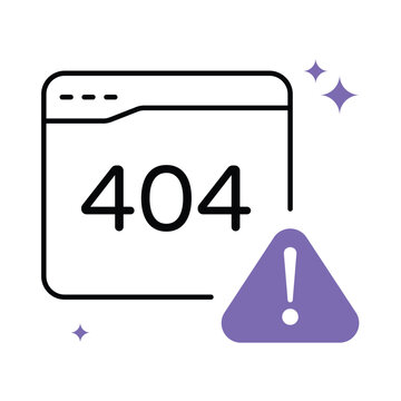 Error 404 Vector Outline Icon Eps 10 File