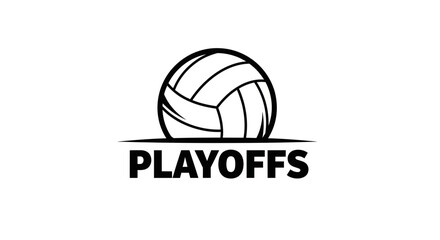 Fototapeta premium Volleyball Playoffs Design: Clean Vector Illustration for Championship Tournament Branding