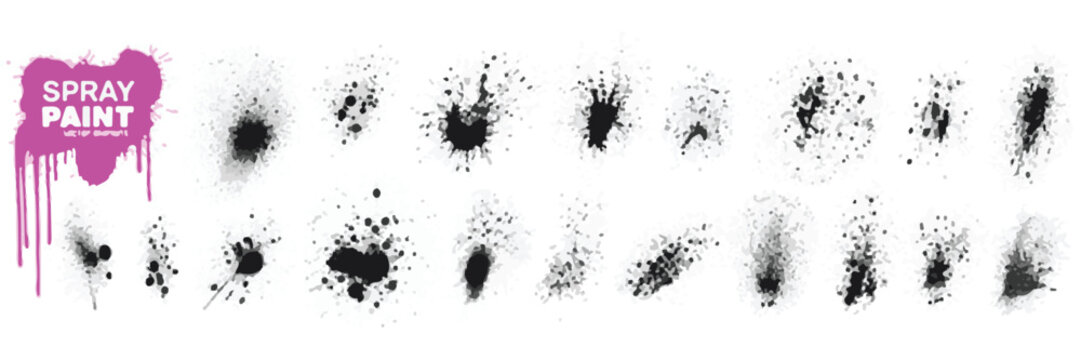 Pink spray paint splatters and drips Keywords: spray paint, splatters, drips, ink, paint, stain
