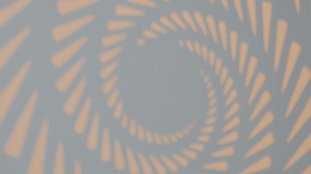 Minimalist background: geometric sun rays shadow in a vortex shape