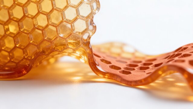 Honeycomb structure with flowing honey