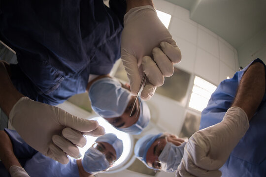Surgical eye operation with Egyptian doctors team in a modern Middle Eastern eye hospital clinic