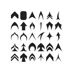 Obraz premium Creative collection of abstract pointed symbols and unique shapes in vector eps format.