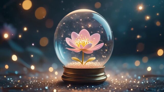 ガラスの中の花