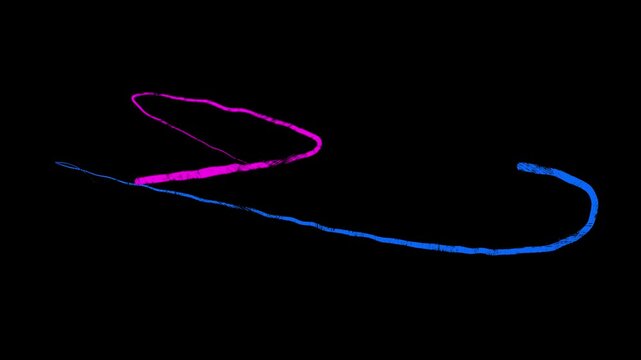 Paint Brush Scribble animation. Abstract Stroke Background, diagonal, spiral, multidirectional chaotic lines direction. Brush stroke black and white noise animation background. Crazy Hatching