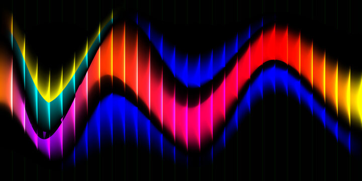 Waves Psychedelic Glow colorful abstract Background