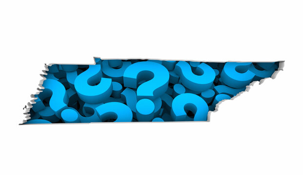 Tennessee TN State Map Question Marks Ask FAQs Best Place Location 3d Illustration.jpg