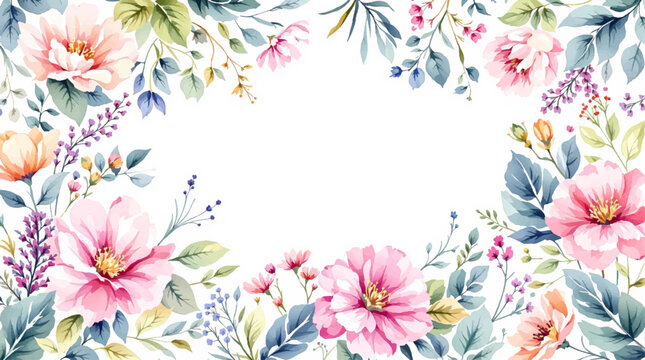 Lovely floral watercolor arrangements inspiring romance, happiness, creativity, and unforgettable peaceful artistic elegance.
