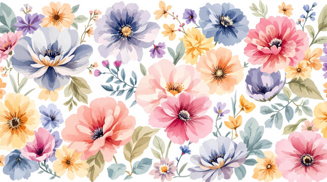 Delicate floral watercolor design inspiring romance, creativity, happiness, and unforgettable springtime memories daily.
