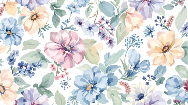 Fresh spring flowers creating a beautiful watercolor frame for lovely words and cherished memories.