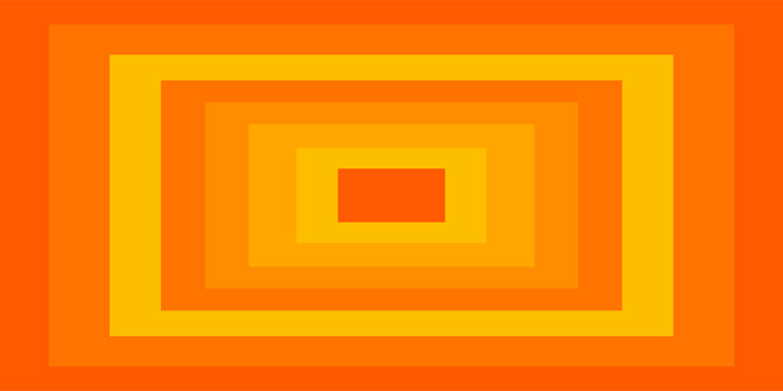 A bright vector background with concentric squares in a yellow to orange gradient, radiating from the center like sunbeams for a warm, eye-catching effect.