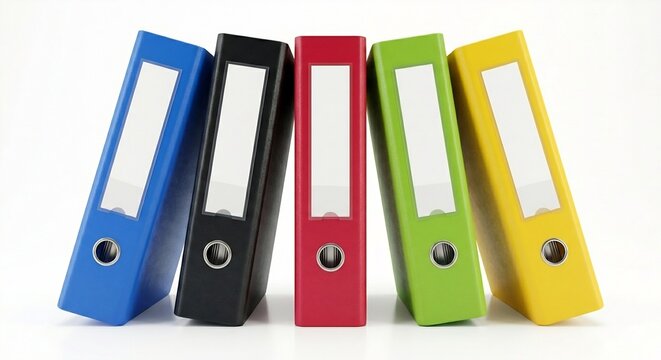 Multiple color office blinders on transparent background 