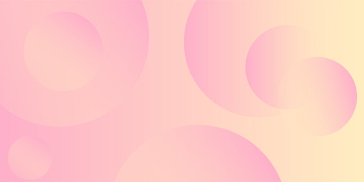 Soft pastel abstract background with overlapping circles in pink, peach, and yellow gradients, creating a gentle, modern, 10eps