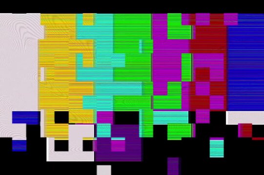 Bars and Tone pixel noise glitch art effect.