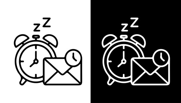 Alarm Clock and Envelope: A simple yet impactful image depicting the snooze function, emphasizing the struggle to get things done when there is work to be done. The visual portrays concepts of delay.