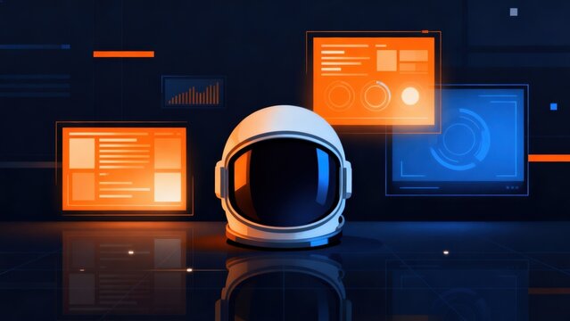 Astronaut helmet with digital interface