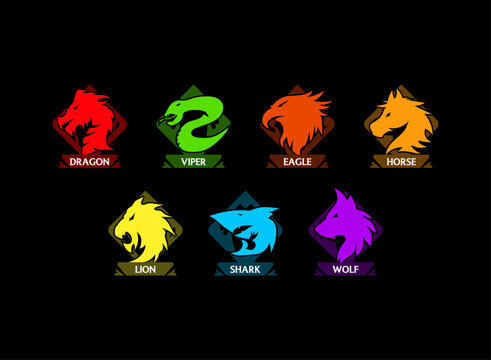 Fantasy Animal Emblem Icon Set RPG Creature Badge Collection Game UI Asset Pack