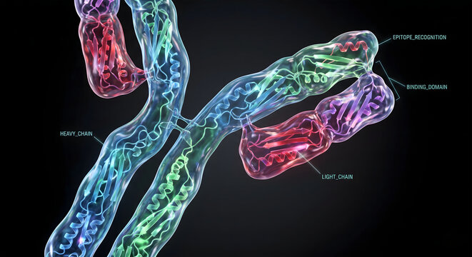 3d illustration of an antibody molecule