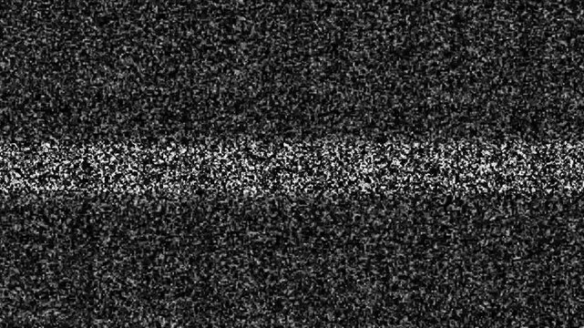 Analog tv static noise background: monochrome glitch effect for retro broadcast signal and distorted screen texture