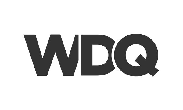WDQ logo design template with strong and modern bold text. Initial based vector logotype featuring simple and minimal typography. Trendy company identity.
