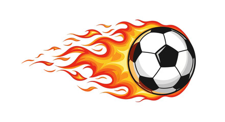 Soccer ball with flames © jaka-Stock
