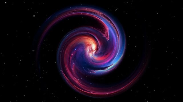 Cinematic Spiral Galaxy Winding Process in Deep Space