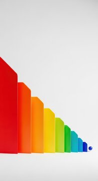 Abstract illustration showing a gradual reduction in size across a series of shapes, symbolizing decrease, loss, depletion, or dwindling resources, lack, shape, depletion