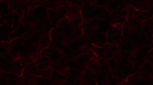 Dark abstract red smoke moving across black background.