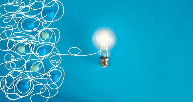 network structure with connected people, showing teamwork capabilities,collaboration, stakeholder mapping, ideas,innovation and business communication on blue background