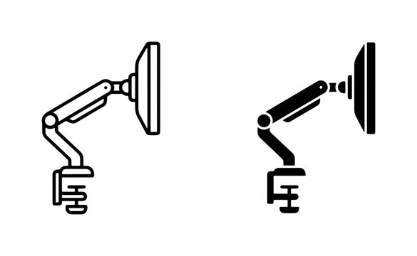 Adjustable Monitor Arm Clamp Mount, Ergonomic Desk Mount, Computer Screen Stand