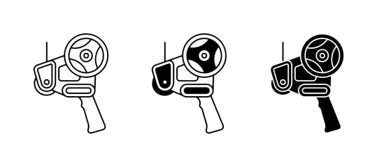 Tape Dispenser Icons, Packaging Tool Vector Graphics, Shipping Supplies Set © Alim