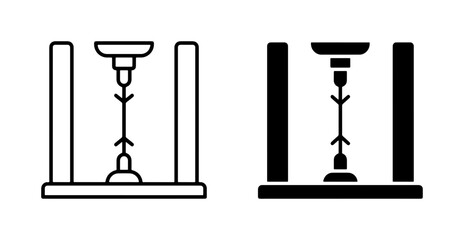 Material Testing Machine, Tensile Strength Test Equipment, Industrial Science Icon © Sumon