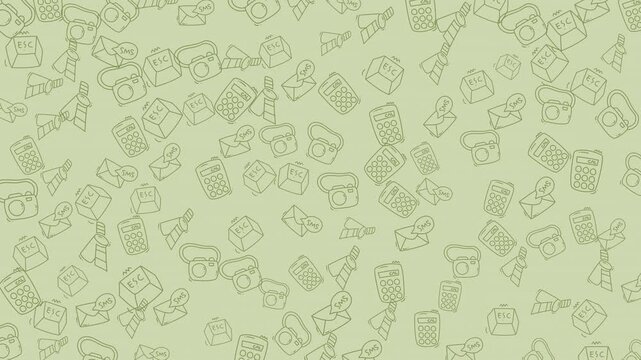 Bright and vibrant light green icons scattered on a matching background, perfect for design projects needing a fresh feel.