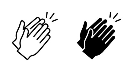 Obraz premium Applause Icons, Clapping Hands Symbols, Positive Feedback Vector Graphics, Approval Gestures