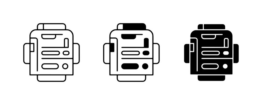 Printer Icons, Office Machine Vector Graphics, Multifunction Device Symbols