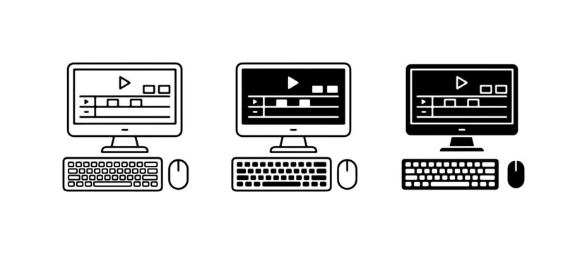 Video Editing Computer Icons, Timeline Interface, Digital Media Production Set