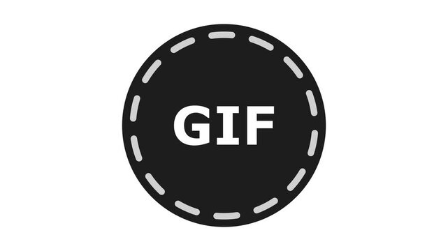 GIF sticker icon animation .GIF file extension icon representing animated