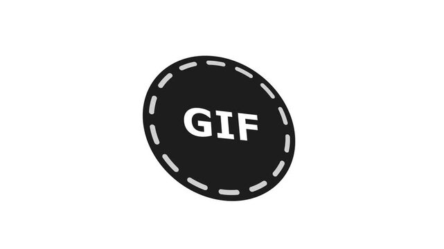 GIF sticker icon animation .GIF file extension icon representing animated