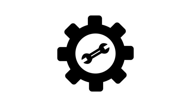 Wrench icon ,repair icon.gear, spanner, hammer repair of function.
