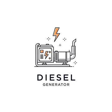 Diesel generator power equipment icon.