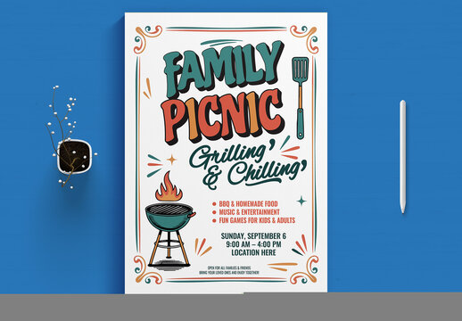 Family Picnic Invitation Flyer