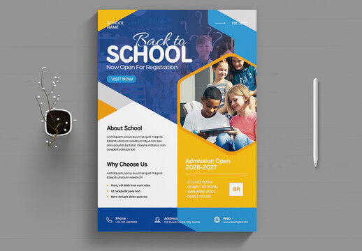 School Admission Flyer Template