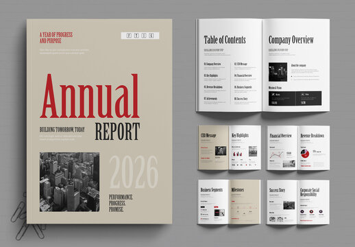 Corporate Annual Report Design Template