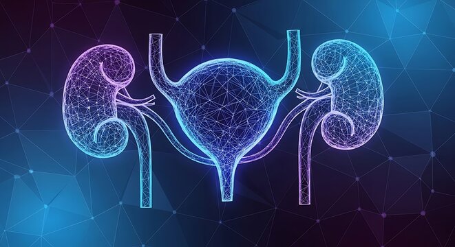 Human Kidney and Urinary System Anatomy.