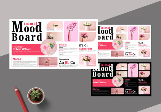 Modern Mood Board Template Layout