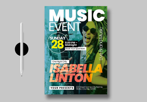 Live Concert Party Promotion Post Design